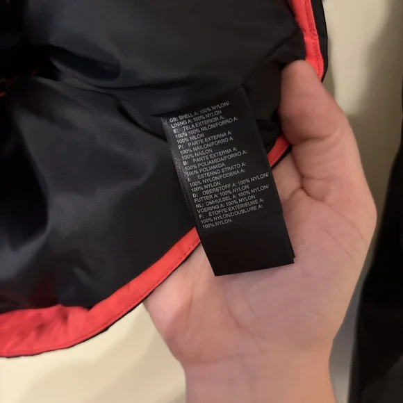 EUC WOMEN’S THE NORTH FACE HYVENT JACKET WATERPROOF HOODED BLACK SALMON - Picture 6 of 9